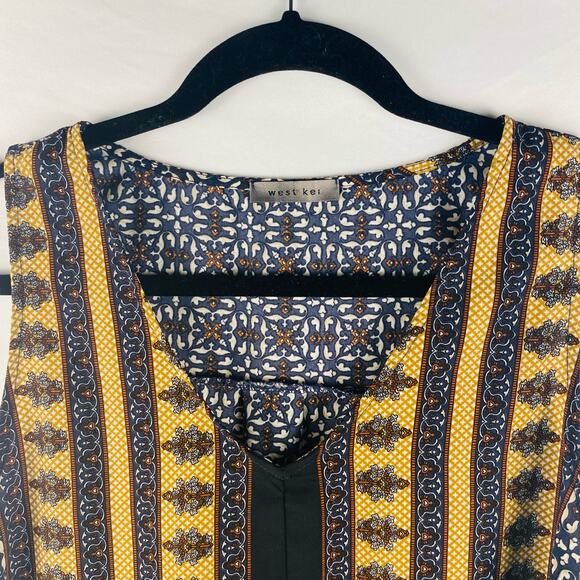 West Kei Patterned Hi Low Tank Top Large - Picture 5 of 8